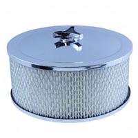 Chrome Air Cleaner 9" Wide x 4" Tall Holley Edelbrock Quadrajet Carburettor 