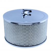 Chrome Air Cleaner 9" Wide x 5" Tall Holley Edelbrock Quadrajet Carburettor 