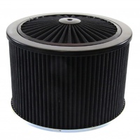 Extraflow All Black Air Cleaner Filter 9"x 6" Assy fit Holley 5-1/8" Base