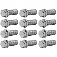 Extractor/Header Bolts 3/8"-16 x 1" Long set of 12 Chrome Finish