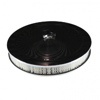 Chrome Air Filter Cleaner 14" x 2" Holley Rochester Recessed Base Paper Element