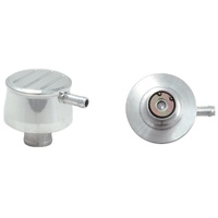 Valve Cover Breather Cap Push In 1"(25mm) Neck Alloy Polish Ball Milled Pcv+Tube