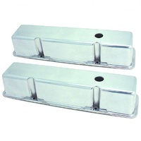 Valve Covers Alloy Chevrolet SB V8 283-400 Tall Smooth Alloy Polished