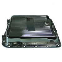 Transmission Pan GM Turbo 700R4/4L60/4L60E OEM Height Chrome Steel Finned