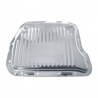 Transmission Pan Chrysler Torqueflite 727 OEM Height Chrome Steel Finned