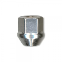 Single Tapered Zinc Acorn Bulge Wheel Nut (Open Ended) - 14mm x 1.5, 19mm Hex