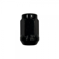 Single Black Acorn Bulge Wheel Nut (Close Ended) - 12mm x 1.25 Thread, 19mm Hex