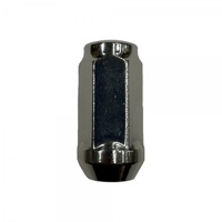 Single Long Acorn Bulge Wheel Nut (Close Ended) - 12mm x 1.25 Thread, 19mm Hex