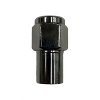 Single Chrome Flat Standard Mag Nut (Close Ended) - 12mm x 1.5 Thread, 21mm Hex