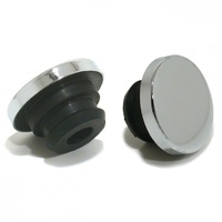 Valve Cover Oil Cap Chrome Flat Push in with inbuilt Grommet suit 1-1/4" Hole