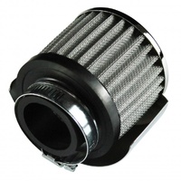 Valve Cover Breather Clamp On 1-3/8"(35mm) Id Chrome Top+Shield White Element