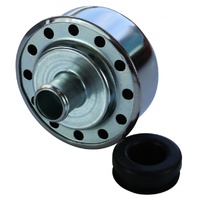 Valve Cover Breather Cap Push In 3/4"(19mm) Neck Chromed Steel + Grommet