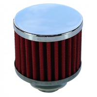 Valve Cover Breather Cap Twist In Holden/Chevrolet Chrome Top Red Element