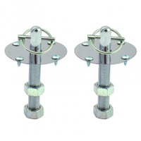 Hood Pin Kit Torsion Clip Type Chrome with 2 ea posts, scuff plates, etc