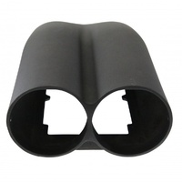 Scoop Shotgun Dual Smooth Black Alloy Hood Scoop 19.5" Long