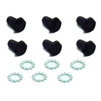 Chevrolet GM Flex Plate Grade 8 Bolts 7/16" x 11/16" Set 6 with Lock Washers