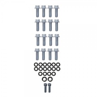 Chevrolet LS1 LS2 LS3 Chrome Oil Pan Socket Grade 8 Bolt Kit with Washers