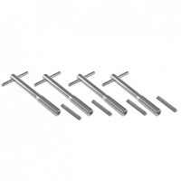 Valve Cover Hold Down T Bar Chrome 3-3/4"(95mm) Long x 1/4" Thread Set 4