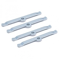 Valve Cover Hold Down Tabs Chrome Steel Long Set 4