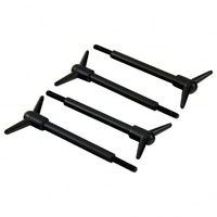 Valve Cover Hold Down Y-Wing Black 3 1/2"(89mm) Long x 1/4" Thread Set 4