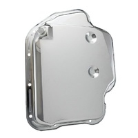 Transmission Pan GM Turbo 400 Smooth Chrome Steel 2" Standard Depth