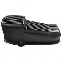 Oil Pan Chevrolet Small Block 55-79 Black Alloy-Aluminium Finned