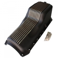 Oil Pan Chevrolet Big Block 396-402-427-454 Gen 4 1965-90 Black Alloy Finned