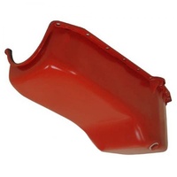 Oil Pan Sump Chevrolet Small Block 1955-79 283-400 Painted Orange Finish