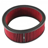 Air Cleaner Filter Element Red 9" Wide 3" Tall Round High Performance Cotton