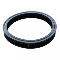 Air Cleaner Filter Element Black 14" Wide 2" Tall Round High Performance Cotton