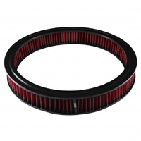 Air Cleaner Filter Element Red 14" Wide 2" Tall Round High Performance Cotton