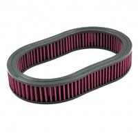 Air Cleaner Filter Element Red 12" Long 2" Tall Oval High Performance Cotton