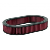 Air Cleaner Filter Element Red 15" Long 2" Tall Oval High Performance Cotton