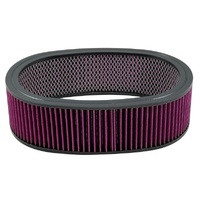 Air Cleaner Filter Element Red 15" Long 4" Tall Oval High Performance Cotton