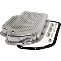 Transmission Pan GM Turbo 400 Polished Alloy Depth 2-1/4" Extra Deep Fins