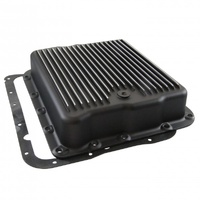 Transmission Pan GM Turbo 700R4/4L60/4L60E Black Alloy 2-7/8" Extra Deep Fins