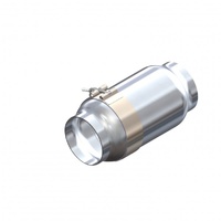 Airbox Inline Polished Alloy 102mm inlet/outlet, 257mm long (Spectre 9832)