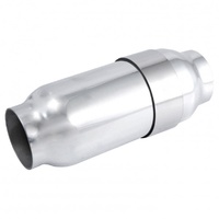 Airbox Inline Polished Alloy 76mm inlet/outlet, 257mm long (Spectre 9833)