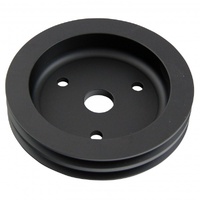 Pulley Crankshaft Double Groove Swp Black Alloy Small Block Chevrolet 265-400