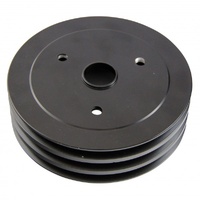 Pulley Crankshaft Triple Groove Swp Black Alloy Small Block Chevrolet 265-400