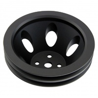 Pulley Water Pump Double Groove Swp Black Alloy Small Block Chevrolet 265-400