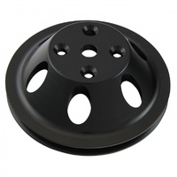 Pulley Water Pump Single Groove Lwp Black Alloy Small Block Chevrolet 265-400