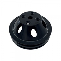Pulley Water Pump Double Groove Lwp Black Alloy Small Block Chevrolet 265-400