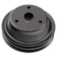 Pulley Crankshaft Double Groove Lwp Black Steel Small Block Chevrolet 265-400