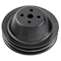 Pulley Water Pump Double Groove Swp Black Steel Small Block Chevrolet 265-400