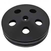 Pulley GM Power Steering Double Groove Black Alloy 5/8" Shaft 5-3/4" Diam