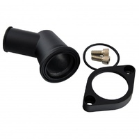 Water Neck Chevrolet Small Big Block 45 Degree Black Alloy Swivel 360 Degree