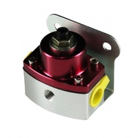 Fuel Pressure Regulator Red Anodised Aluminium 5-12 Psi 3/8" Npt Ports