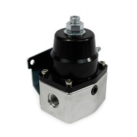 Fuel Regulator Efi Bypass Black Anodized Aluminium 40-75 Psi 3/8" Npt Ports