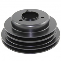 Pulley Crankshaft Triple Groove Lwp Black Alloy Big Block Chevrolet 396-454